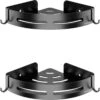 Doucherek 2 Stuks - Douchemand - Hangend Hoek - Telescopisch - Zonder Boren - Zwart - RVS -Badkamer Wijs 1200x1198 5