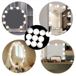 Merkloos Hollywood Spiegellampen – Spiegelverlichting Met 10 LED Lampen – Dimbare Make Up Spiegel Lamp – 4 Meter Kabel -Badkamer Wijs 1200x1200 102