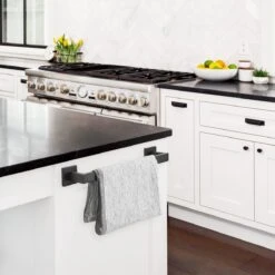 Handdoekrek - RVS - Badkameraccessoires - Keukenaccessoires - Mat Zwart - 40 Cm -Badkamer Wijs 1200x1200 1038