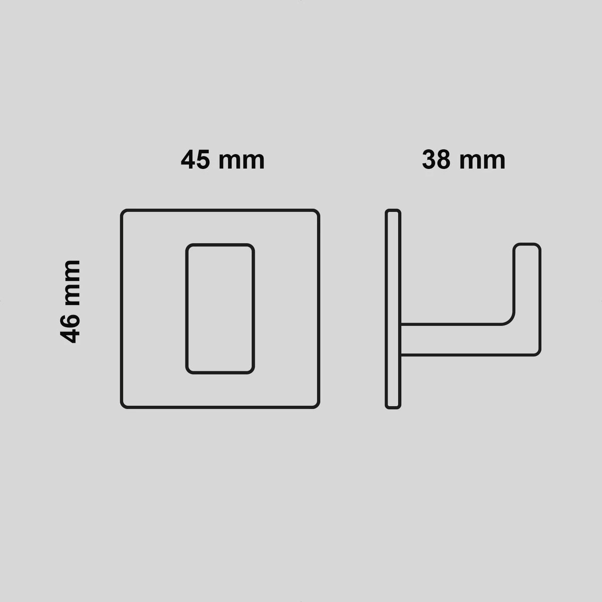 Stål Handdoekhaakjes Zelfklevend Zwart - Vierkant - 4 Stuks 5 Stål Handdoekhaakjes Zelfklevend Zwart - Vierkant - 4 Stuks - Afbeelding 3