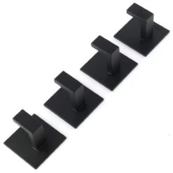 Stål Handdoekhaakjes Zelfklevend Zwart - Vierkant - 4 Stuks 21 Stål Handdoekhaakjes Zelfklevend Zwart - Vierkant - 4 Stuks -Badkamer Wijs 1200x1200 1080