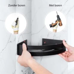 Sens Design Doucherekjes Set Van 3 - Doucherek Zonder Boren - Zwart -Badkamer Wijs 1200x1200 1105