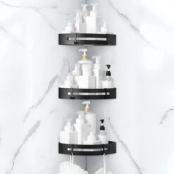 Sens Design Doucherekjes Set Van 3 - Doucherek Zonder Boren - Zwart -Badkamer Wijs 1200x1200 1106