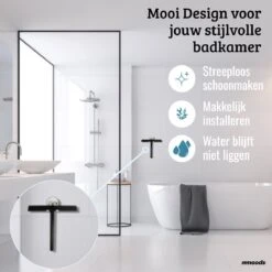 Mmoods Douchewisser Zwart - Douche Trekker Met Zuignap - Vloerwisser Badkamer - Vloertrekker RVS 11 Mmoods Douchewisser Zwart - Douche Trekker Met Zuignap - Vloerwisser Badkamer - Vloertrekker RVS -Badkamer Wijs 1200x1200 1110