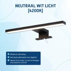 Saqu Fondi - Badkamerverlichting - Opbouwverlichting Voor Spiegel En Spiegelkast - Zwart - LED Lamp 10 Saqu Fondi - Badkamerverlichting - Opbouwverlichting Voor Spiegel En Spiegelkast - Zwart - LED Lamp -Badkamer Wijs 1200x1200 114