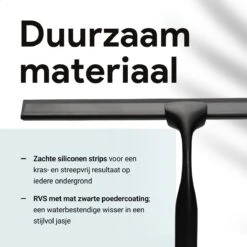 Douchewisser Met Ophanghaak En 2 Extra Strips - Raamwisser Voor Douche - Raamtrekker Zwart 15 Douchewisser Met Ophanghaak En 2 Extra Strips - Raamwisser Voor Douche - Raamtrekker Zwart -Badkamer Wijs 1200x1200 1140