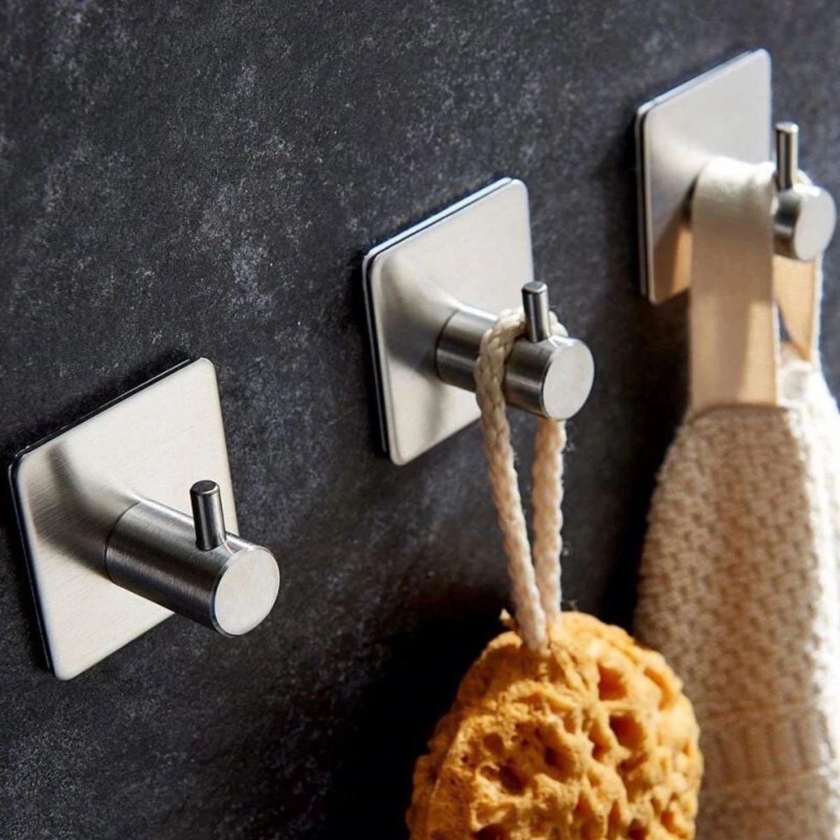 Handdoekhaak Set Zonder Boren RVS Vierkant Zelfklevend - Badjas - Theedoek Hanger - Keuken - Badkamer - Handdoek Haakjes 9 Handdoekhaak Set Zonder Boren RVS Vierkant Zelfklevend - Badjas - Theedoek Hanger - Keuken - Badkamer - Handdoek Haakjes - Afbeelding 7