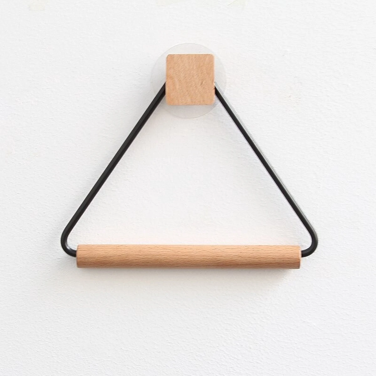 Toiletrolhouder Zonder Boren- Wc Rolhouder - Zuignap - Zelfklevend - Hout 7 Toiletrolhouder Zonder Boren- Wc Rolhouder - Zuignap - Zelfklevend - Hout - Afbeelding 5