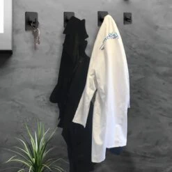 Dubbele Doucherek Zwart Zonder Boren – Sterke Lijmbasis - Badkamer Rek – Hoek – Doucherekjes – Incl. Schroeven – Incl. 2 Haken -Badkamer Wijs 1200x1200 1203