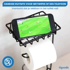 Ogoods Praktische WC Rolhouder – RVS Toiletrolhouder Staand – Rolhouder – Zonder Boren - Toiletrolstandaard - Zwart 11 Ogoods Praktische WC Rolhouder – RVS Toiletrolhouder Staand – Rolhouder – Zonder Boren - Toiletrolstandaard - Zwart -Badkamer Wijs 1200x1200 1206