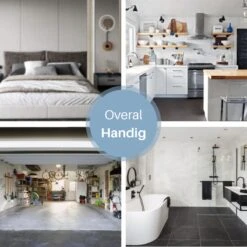 Doucherek Hangend - Ophangbaar Doucherek - Mat Zwart - Badkamerrek - Zonder Boren - Doucherek Aan Douchewand - Doucherekje -Badkamer Wijs 1200x1200 1212