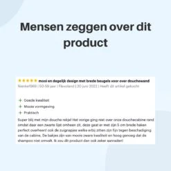 Doucherek Hangend - Ophangbaar Doucherek - Mat Zwart - Badkamerrek - Zonder Boren - Doucherek Aan Douchewand - Doucherekje -Badkamer Wijs 1200x1200 1214