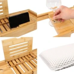 Regno Badplank Voor In Bad - Met Badkussen - Uitschuifbaar En Waterbestendig Badrek - IPad En Glashouder 15 Regno Badplank Voor In Bad - Met Badkussen - Uitschuifbaar En Waterbestendig Badrek - IPad En Glashouder -Badkamer Wijs 1200x1200 1228