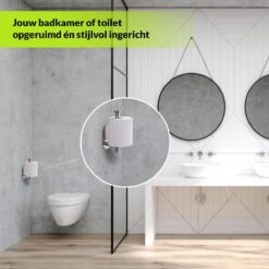 Toiletrolhouder Zonder Boren - Zilver - RVS WC Rolhouder Zelfklevend 15 Toiletrolhouder Zonder Boren - Zilver - RVS WC Rolhouder Zelfklevend -Badkamer Wijs 1200x1200 1238