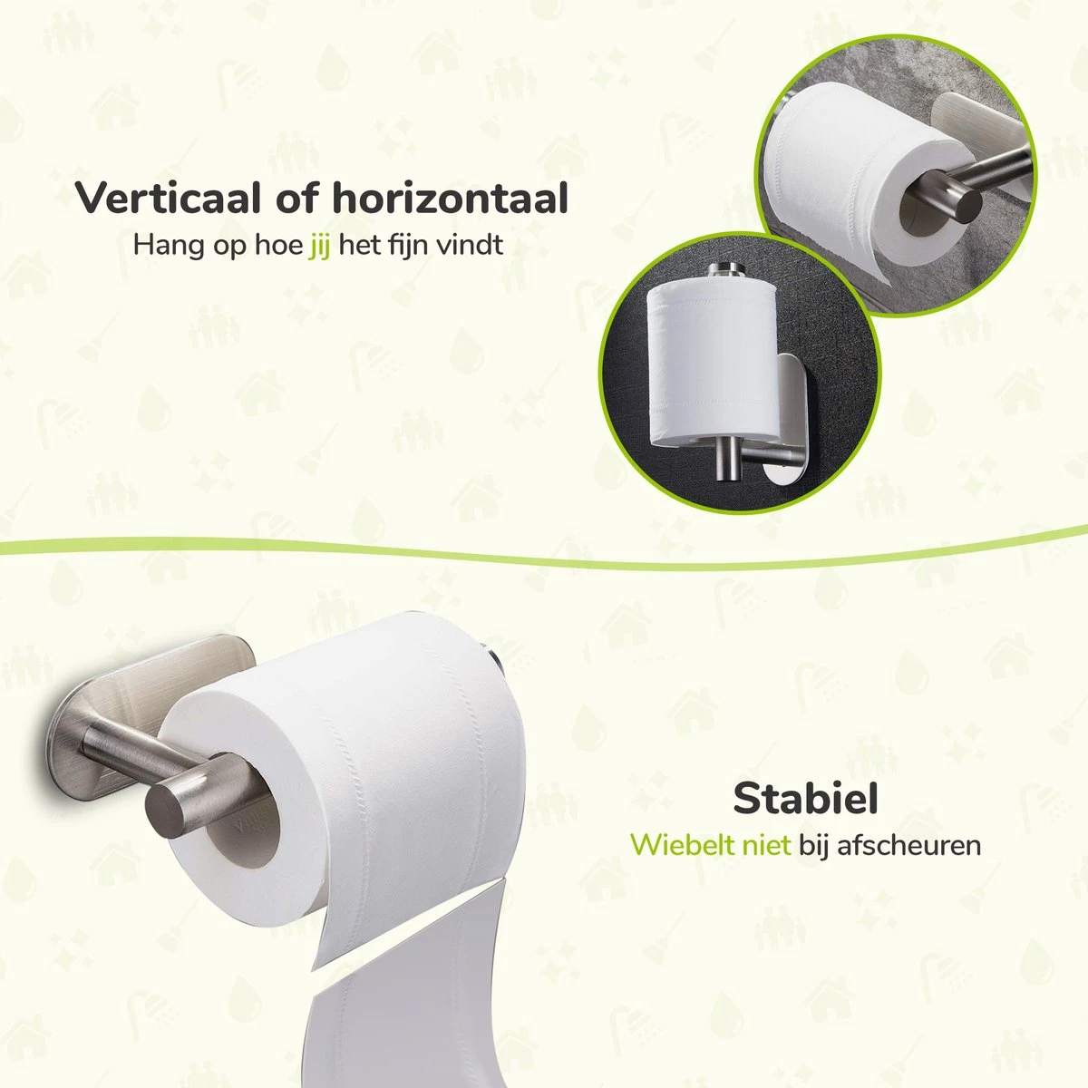 Toiletrolhouder Zonder Boren - Zilver - RVS WC Rolhouder Zelfklevend 8 Toiletrolhouder Zonder Boren - Zilver - RVS WC Rolhouder Zelfklevend - Afbeelding 6