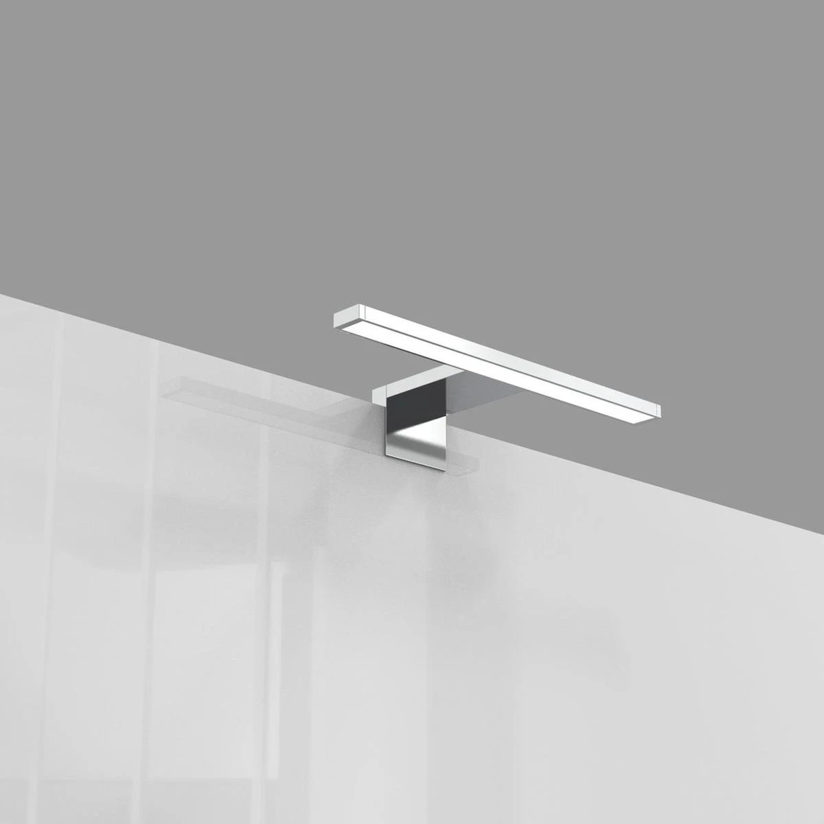 B.K.Licht - LED Spiegellamp - Chroom - Badkamerlamp - Spiegelverlichting - L:30cm - IP44 - 4.000K - 500 Lumen - 5W LED 6 B.K.Licht - LED Spiegellamp - Chroom - Badkamerlamp - Spiegelverlichting - L:30cm - IP44 - 4.000K - 500 Lumen - 5W LED - Afbeelding 4