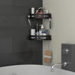 Sanicraft® Doucherekje - Doucherekje Zonder Boren - Geschikt Voor Elk Type Muur - Doucherekje Hangend - Doucheplank - Doucherekje Hoek - Doucherekje Zwart 11 Sanicraft® Doucherekje - Doucherekje Zonder Boren - Geschikt Voor Elk Type Muur - Doucherekje Hangend - Doucheplank - Doucherekje Hoek - Doucherekje Zwart -Badkamer Wijs 1200x1200 1261