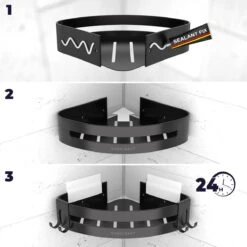 Sanicraft® Doucherekje - Doucherekje Zonder Boren - Geschikt Voor Elk Type Muur - Doucherekje Hangend - Doucheplank - Doucherekje Hoek - Doucherekje Zwart 17 Sanicraft® Doucherekje - Doucherekje Zonder Boren - Geschikt Voor Elk Type Muur - Doucherekje Hangend - Doucheplank - Doucherekje Hoek - Doucherekje Zwart -Badkamer Wijs 1200x1200 1266
