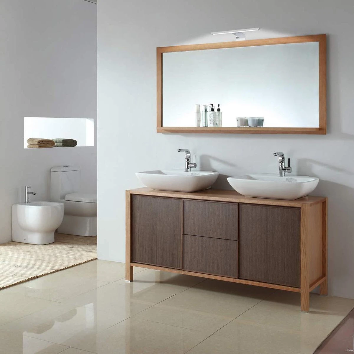 B.K.Licht - LED Spiegellamp - Chroom - Badkamerlamp - Spiegelverlichting - L:30cm - IP44 - 4.000K - 500 Lumen - 5W LED 8 B.K.Licht - LED Spiegellamp - Chroom - Badkamerlamp - Spiegelverlichting - L:30cm - IP44 - 4.000K - 500 Lumen - 5W LED - Afbeelding 6