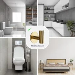 EAVY 2 Stuks Zelfklevende Handdoekhaakjes - Handdoekhouders - Plakhaakjes - Goud 15 EAVY 2 Stuks Zelfklevende Handdoekhaakjes - Handdoekhouders - Plakhaakjes - Goud -Badkamer Wijs 1200x1200 1291