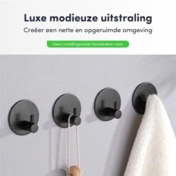 4x Handdoekhaakjes (Zelfklevend) Van RVS Zwart – Zelfklevende Haakjes – Wandhaak – Badkamer Accessoires – Ophanghaken Voor Keuken Toilet Of WC -Badkamer Wijs 1200x1200 1314