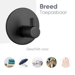 Trendfield Handdoekhaakjes Zelfklevend Rond - 2 Zwarte Handdoek Haakjes - Ronde Handdoekhaak - Zwart 11 Trendfield Handdoekhaakjes Zelfklevend Rond - 2 Zwarte Handdoek Haakjes - Ronde Handdoekhaak - Zwart -Badkamer Wijs 1200x1200 1330