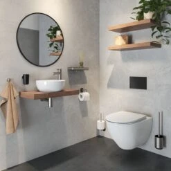 Tiger Cooper - Toiletborstel Met Houder - RVS Geborsteld / Zwart -Badkamer Wijs 1200x1200 1351