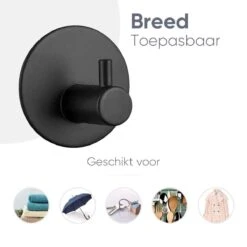 Merkloos Handdoekhaakjes Set Zelfklevend Handdoekhouders Voor Badkamer En Keuken - 4 Stuks - RVS Mat Zwart 13 Merkloos Handdoekhaakjes Set Zelfklevend Handdoekhouders Voor Badkamer En Keuken - 4 Stuks - RVS Mat Zwart -Badkamer Wijs 1200x1200 1380