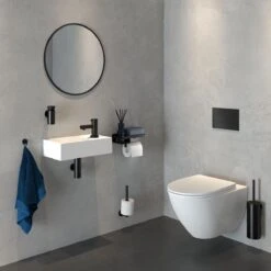 Tiger Caddy - Toiletrolhouder Met Planchet 24 Cm - Zwart -Badkamer Wijs 1200x1200 1399