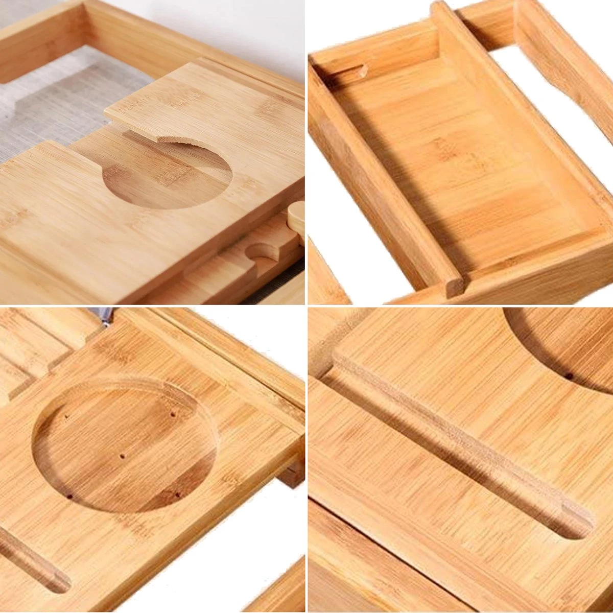 SWILIX ® Badplank - Uitschuifbaar - Voor In Bad - 71 Tot 108 Cm - Met Houder - Hout 8 SWILIX ® Badplank - Uitschuifbaar - Voor In Bad - 71 Tot 108 Cm - Met Houder - Hout - Afbeelding 6