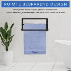 Qualux® Handdoekrek Inclusief Handdoek - 3 Stangen - Badkamer - Handdoekrek Zwart - Handdoekstang - Handdoekhouder - Handdoekenrek 17 Qualux® Handdoekrek Inclusief Handdoek - 3 Stangen - Badkamer - Handdoekrek Zwart - Handdoekstang - Handdoekhouder - Handdoekenrek -Badkamer Wijs 1200x1200 1419