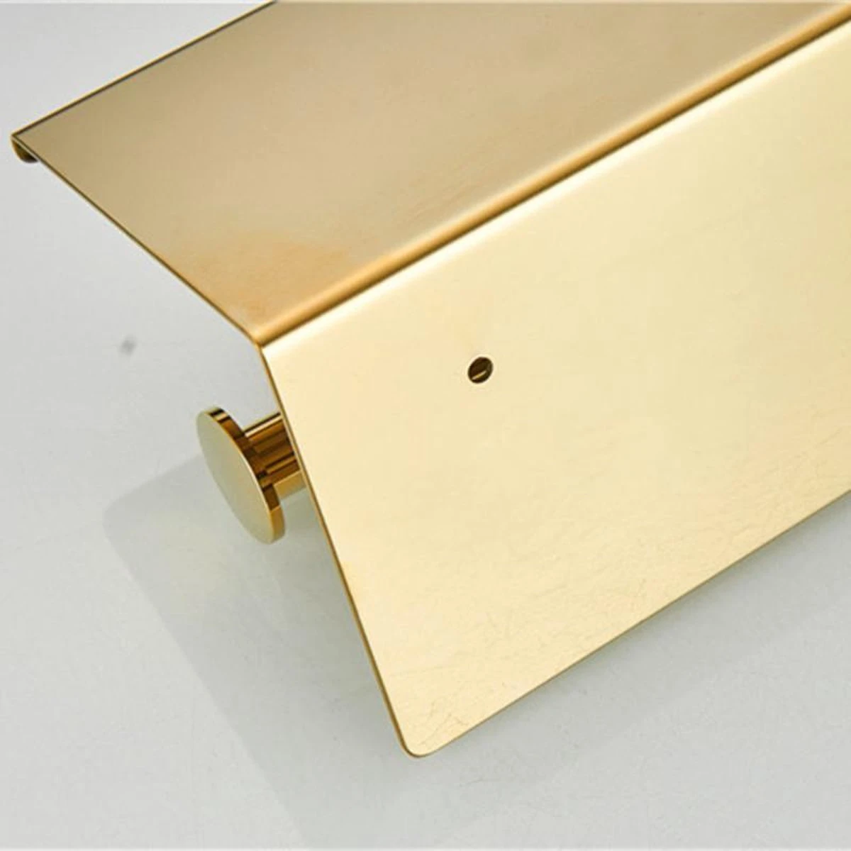 Merkloos TDR - Dubbele Toiletrol Houder - RVS - Met Geïntegreerd Goudkleurig Plankje / Planchet 5 Merkloos TDR - Dubbele Toiletrol Houder - RVS - Met Geïntegreerd Goudkleurig Plankje / Planchet - Afbeelding 3