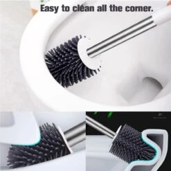 Fleau Luxe WC Borstel Met Houder - Siliconen Toiletborstel - Hygiënisch & Antibacterieel - Vrijstaand Of Hangend - Wit -Badkamer Wijs 1200x1200 1439