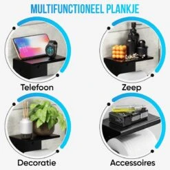 Strex WC Rolhouder Met Plankje - Zwart - Zelfklevend / Boren / Zonder Boren - Toiletrolhouder - WC Papier Houder 17 Strex WC Rolhouder Met Plankje - Zwart - Zelfklevend / Boren / Zonder Boren - Toiletrolhouder - WC Papier Houder -Badkamer Wijs 1200x1200 1451