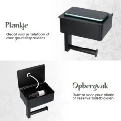Gatot Goodies RVS Toiletrolhouder Met Plankje - WC Rolhouder Zwart Zonder Boren –Toiletpapierhouder Zelfklevend – Met Lade 12 Gatot Goodies RVS Toiletrolhouder Met Plankje - WC Rolhouder Zwart Zonder Boren –Toiletpapierhouder Zelfklevend – Met Lade -Badkamer Wijs 1200x1200 1516
