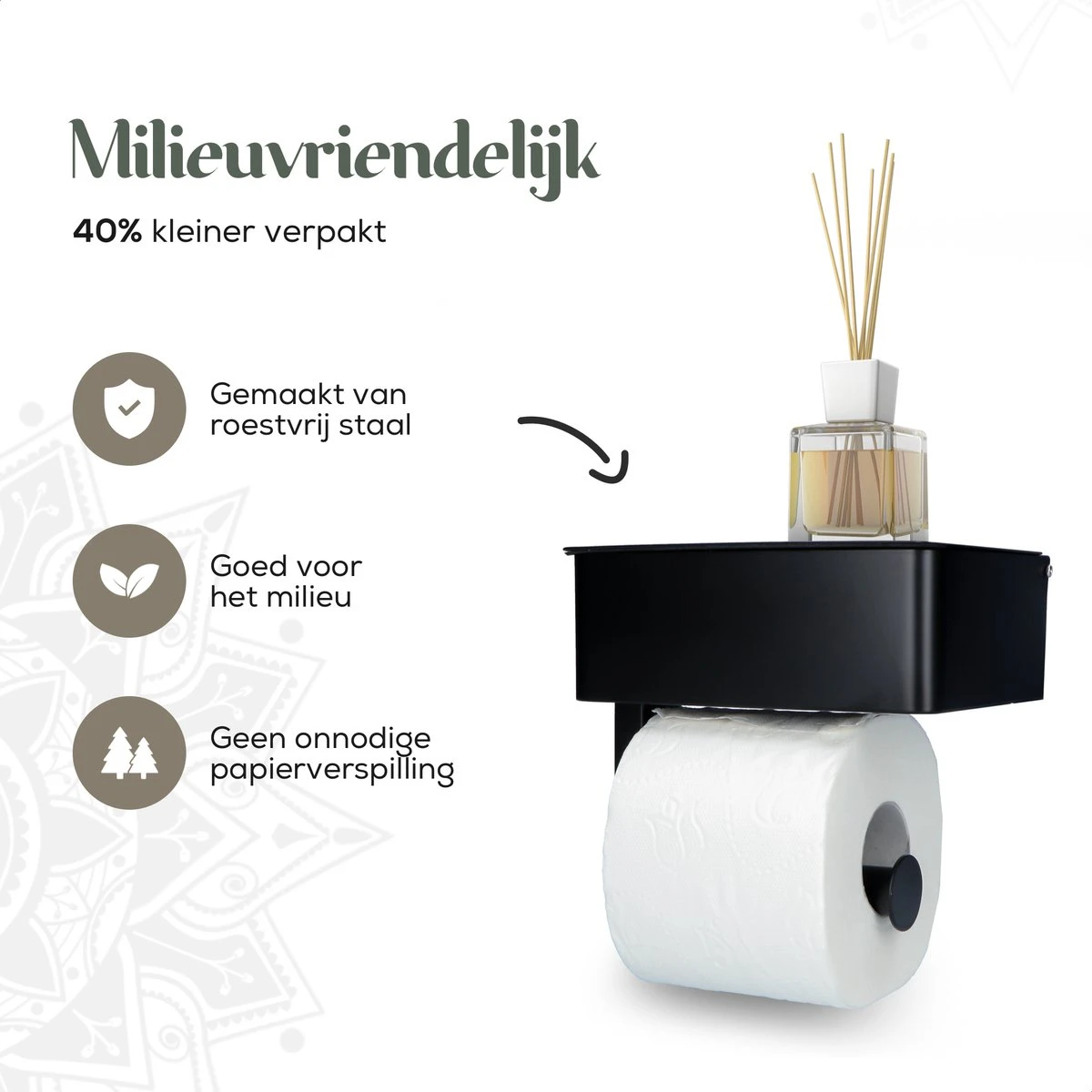 Gatot Goodies RVS Toiletrolhouder Met Plankje - WC Rolhouder Zwart Zonder Boren –Toiletpapierhouder Zelfklevend – Met Lade 9 Gatot Goodies RVS Toiletrolhouder Met Plankje - WC Rolhouder Zwart Zonder Boren –Toiletpapierhouder Zelfklevend – Met Lade - Afbeelding 7