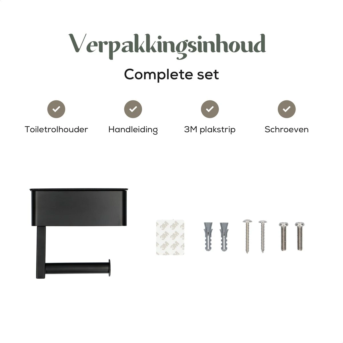 Gatot Goodies RVS Toiletrolhouder Met Plankje - WC Rolhouder Zwart Zonder Boren –Toiletpapierhouder Zelfklevend – Met Lade 10 Gatot Goodies RVS Toiletrolhouder Met Plankje - WC Rolhouder Zwart Zonder Boren –Toiletpapierhouder Zelfklevend – Met Lade - Afbeelding 8