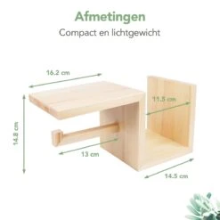 Premium Toiletrolhouder Met Plankje Zonder Boren (incl. Zuignappen En Schroeven) - WC Rolhouder - Toiletpapierhouder Staand | B&H -Badkamer Wijs 1200x1200 1558