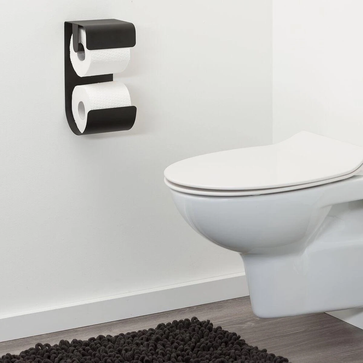 Sealskin Brix - Toiletrolhouder Dubbel - Zwart 7 Sealskin Brix - Toiletrolhouder Dubbel - Zwart - Afbeelding 5