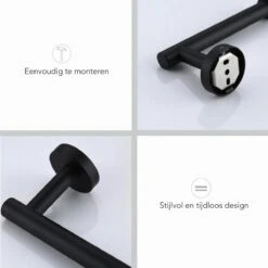 Merkloos Toiletrolhouder Zwart - Wc Rolhouder - Zwart - Toilet Rolhouder - Badkamer Accessoires - Toiletrolhouders -Badkamer Wijs 1200x1200 1660