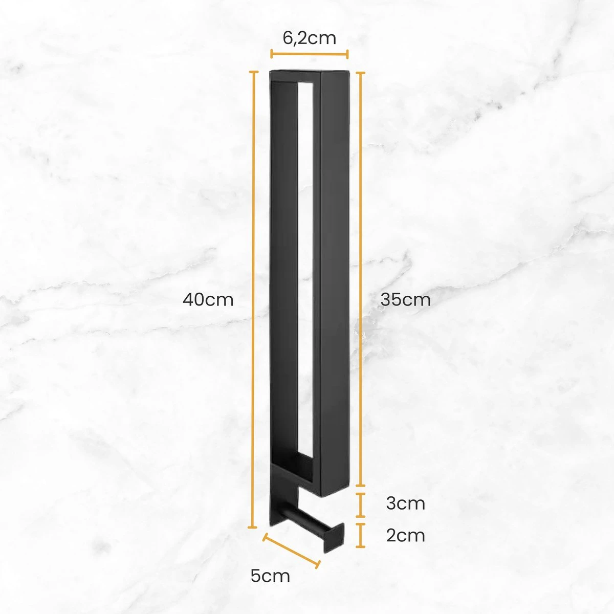 Home4u® - Handdoekrek Badkamer - Handdoekstang - Handdoekenrek Badkamer - 40CM - Met Hanger 5 Home4u® - Handdoekrek Badkamer - Handdoekstang - Handdoekenrek Badkamer - 40CM - Met Hanger - Afbeelding 3