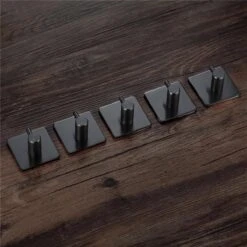 Plakhaakjes - Handdoekhaakjes - Ophanghaak - Wandhaak - Vaatdoekhouder - Zelfklevend - RVS - Zwart 10 Plakhaakjes - Handdoekhaakjes - Ophanghaak - Wandhaak - Vaatdoekhouder - Zelfklevend - RVS - Zwart -Badkamer Wijs 1200x1200 1744