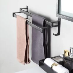 Handdoekrek Dubbele Stang Zonder Boren - Handdoekrek Badkamer - Handdoekhouder - Handdoekstang - Zelfklevend - 60CM - Gratis Handdoek -Badkamer Wijs 1200x1200 1750