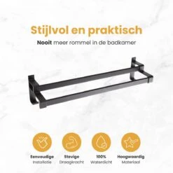 Handdoekrek Dubbele Stang Zonder Boren - Handdoekrek Badkamer - Handdoekhouder - Handdoekstang - Zelfklevend - 60CM - Gratis Handdoek -Badkamer Wijs 1200x1200 1752