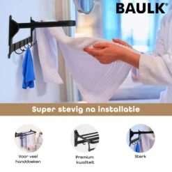 Baulk® - Droogrek – Handdoekrek – Droogrek Hangend – Inklapbaar - Badkamer – RVS – Zwart – Modern – Dutch Design -Badkamer Wijs 1200x1200 1758