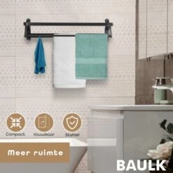 Baulk® - Droogrek – Handdoekrek – Droogrek Hangend – Inklapbaar - Badkamer – RVS – Zwart – Modern – Dutch Design -Badkamer Wijs 1200x1200 1759