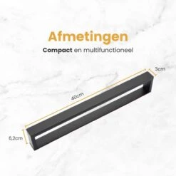 Home4u® - Handdoekrek Badkamer - Handdoekstang - Handdoekenrek Badkamer - 40CM - Zelfklevend -Badkamer Wijs 1200x1200 1763