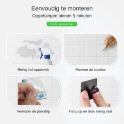 4x Handdoekhaakjes (Zelfklevend) Van RVS Zwart – Zelfklevende Haakjes – Wandhaak – Handdoekhouder – Ophanghaken Voor Keuken Of Badkamer -Badkamer Wijs 1200x1200 1811