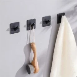 4x Handdoekhaakjes (Zelfklevend) Van RVS Zwart – Zelfklevende Haakjes – Wandhaak – Handdoekhouder – Ophanghaken Voor Keuken Of Badkamer -Badkamer Wijs 1200x1200 1815