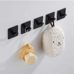 4x Handdoekhaakjes (Zelfklevend) Van RVS Zwart – Zelfklevende Haakjes – Wandhaak – Handdoekhouder – Ophanghaken Voor Keuken Of Badkamer -Badkamer Wijs 1200x1200 1816